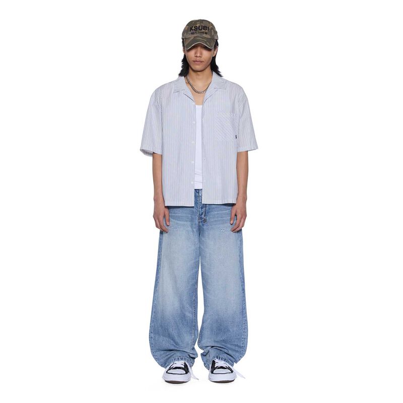 Ksubi Diner SS Shirt Blue Stripe image number 3